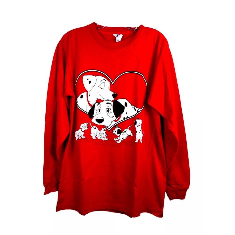 101 Dalmatians Vtg 90s Movie Promo Long Sleeve T-Shirt Disney - Men’s Medium/Lrg